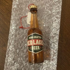 Beer bottle ornament Red Lager 🍺 NWT